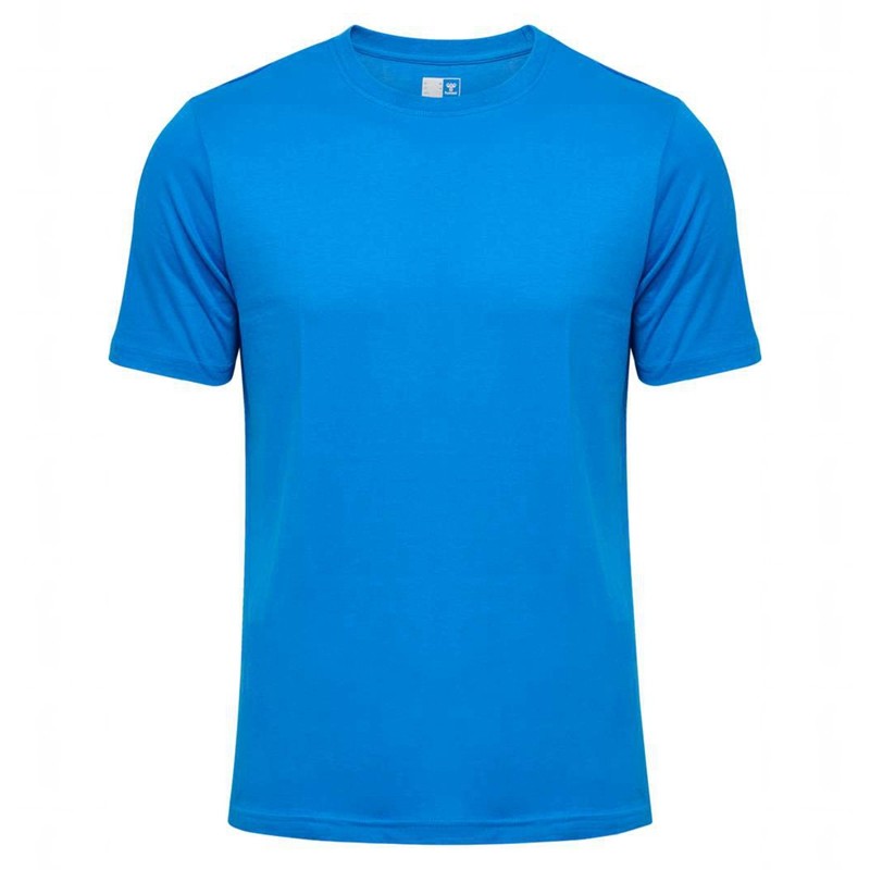 T Shirts Hummel Elemental Chevron Cotton Homme Bleu | 843316-365