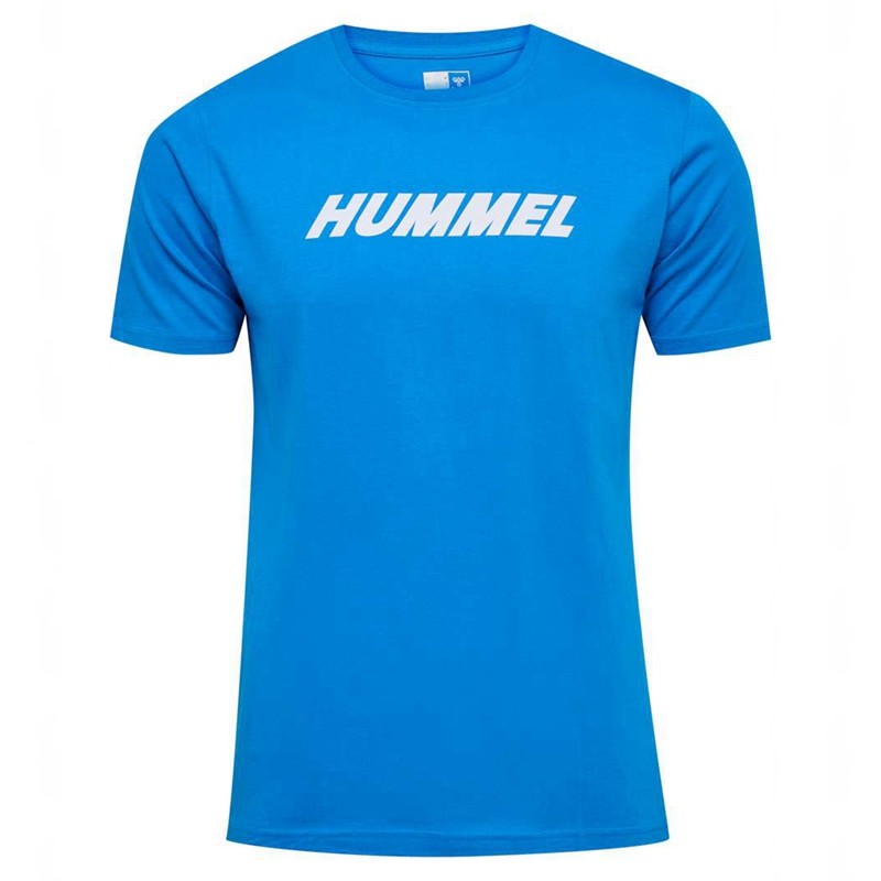 T Shirts Hummel Elemental Logo Cotton Homme Bleu | 598762-342