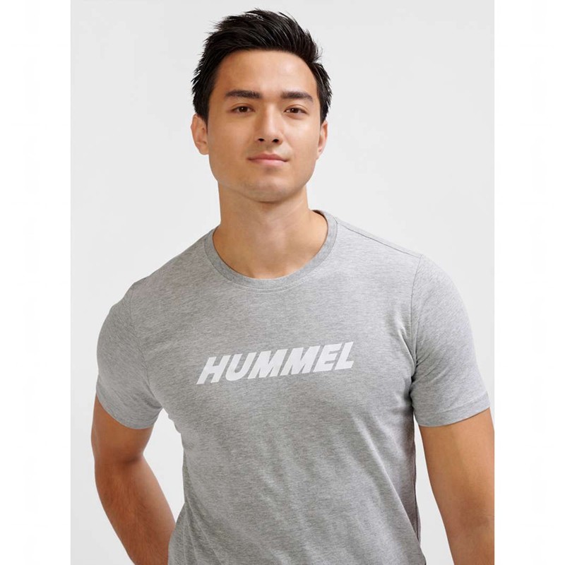 T Shirts Hummel Elemental Logo Cotton Homme Grise | 902248-014