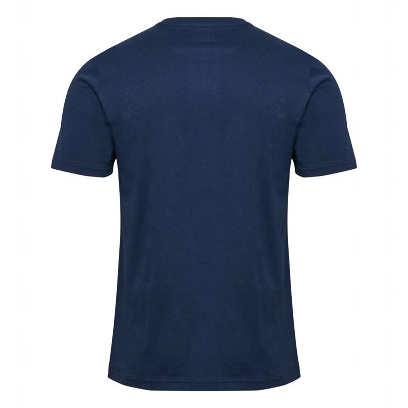 T Shirts Hummel Elemental Logo Cotton Homme Bleu Marine | 570910-207