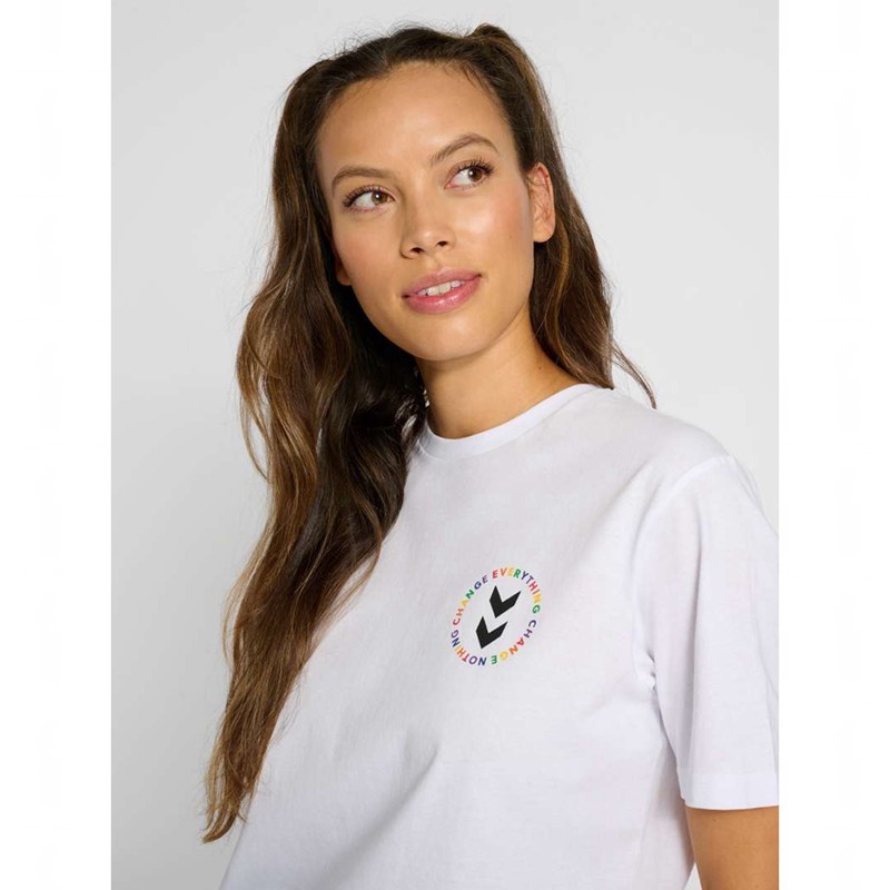T Shirts Hummel Everything Nothing Femme Blanche | 368489-065