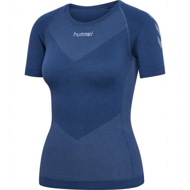 T Shirts Hummel First Seamless Jersey S/S W Femme bljue | 132574-066