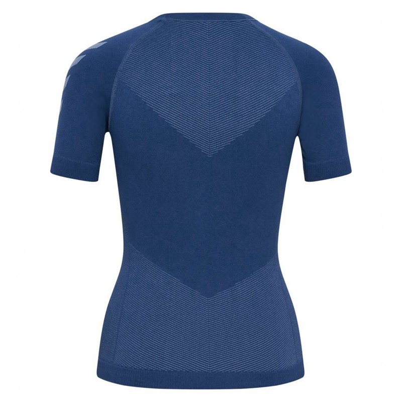 T Shirts Hummel First Seamless Jersey S/S W Femme bljue | 132574-066