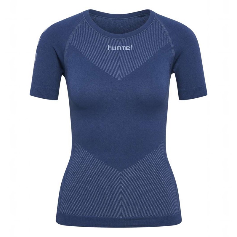 T Shirts Hummel First Seamless Jersey S/S W Femme bljue | 132574-066