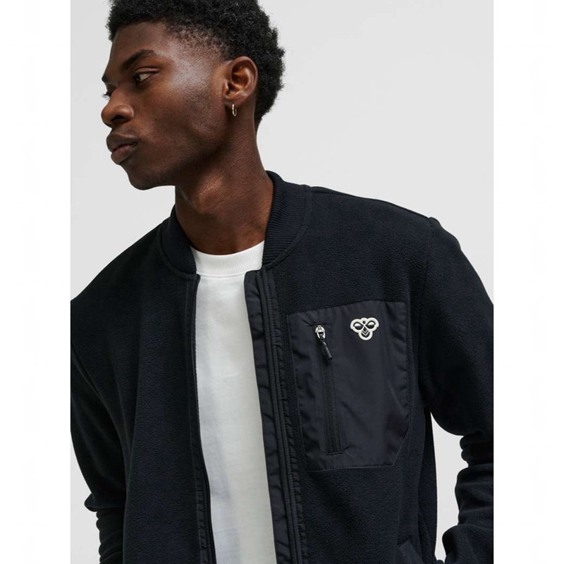 T Shirts Hummel Fleece Zip Bee Homme Noir | 707399-486