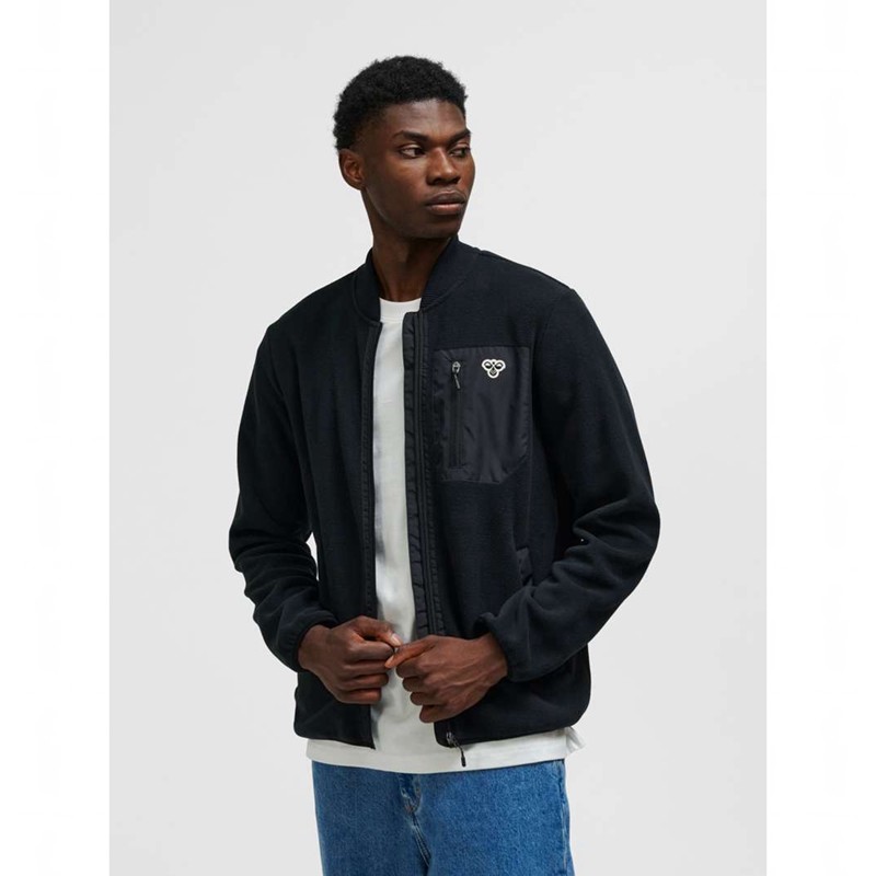 T Shirts Hummel Fleece Zip Bee Homme Noir | 707399-486