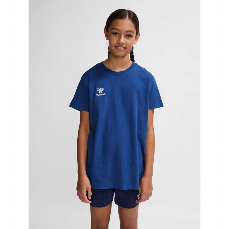 T Shirts Hummel Go 2.0 S/S Enfant Bleu | 342836-559