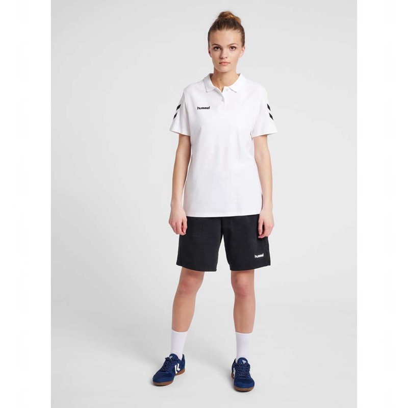 T Shirts Hummel Go Cotton Polo Femme Blanche | 302470-943