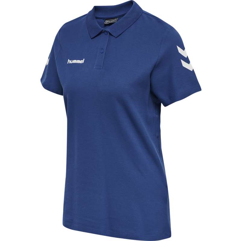 T Shirts Hummel Go Cotton Polo Femme Bleu | 954744-326