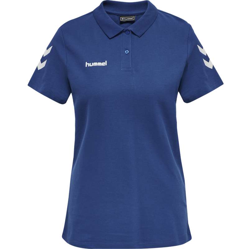T Shirts Hummel Go Cotton Polo Femme Bleu | 954744-326