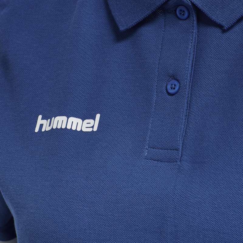 T Shirts Hummel Go Cotton Polo Femme Bleu | 954744-326