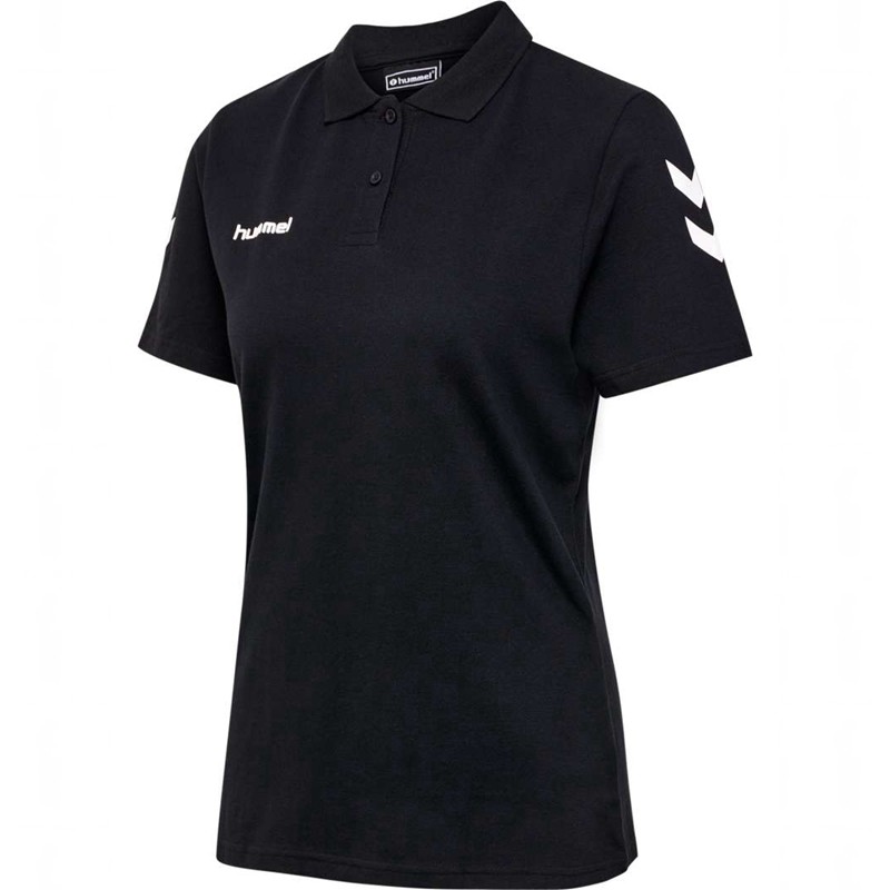T Shirts Hummel Go Cotton Polo Femme Noir | 703226-416