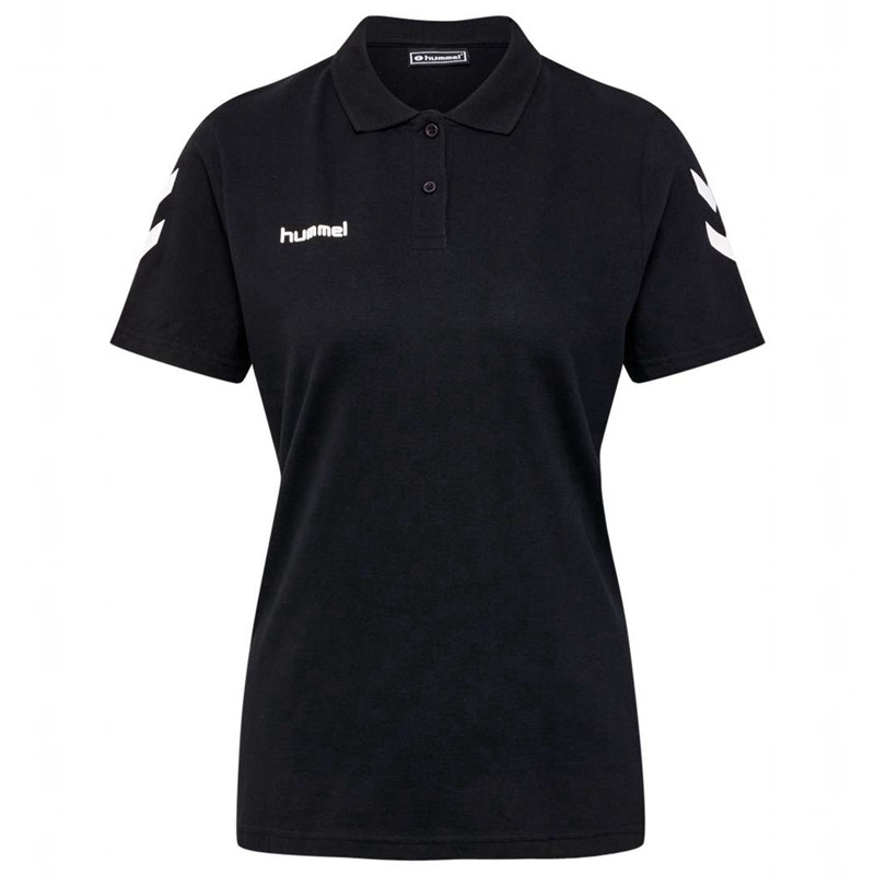 T Shirts Hummel Go Cotton Polo Femme Noir | 703226-416