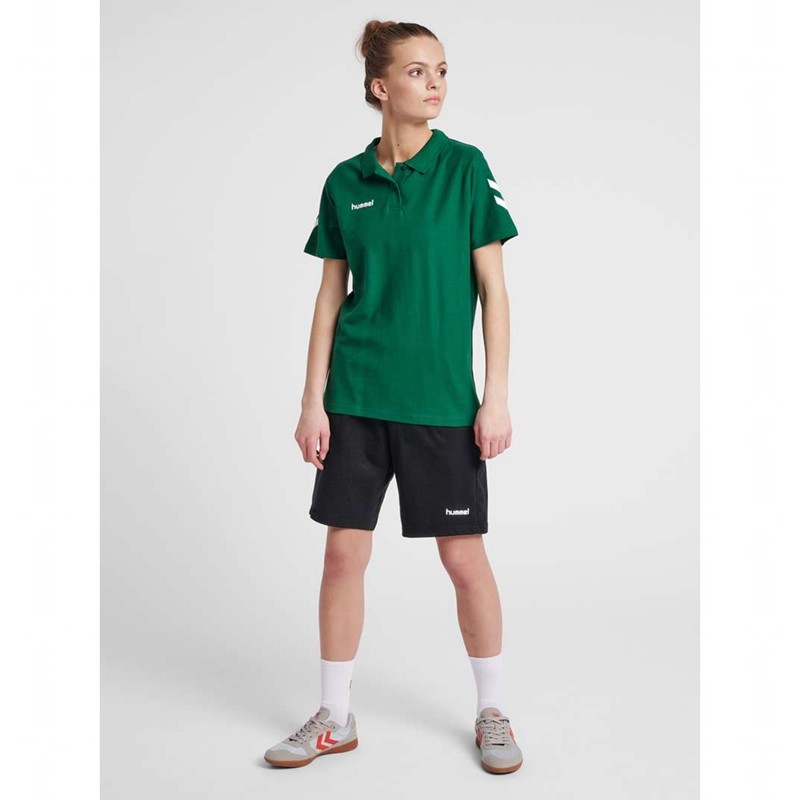 T Shirts Hummel Go Cotton Polo Femme Vert | 774447-600