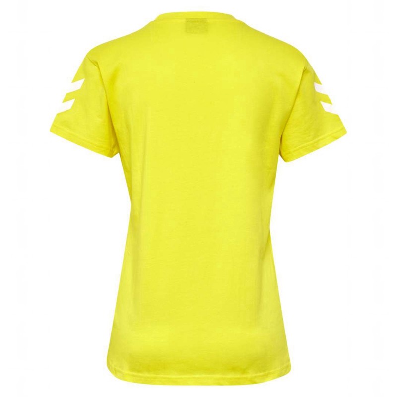 T Shirts Hummel Go Cotton S/S Femme Jaune | 460139-979