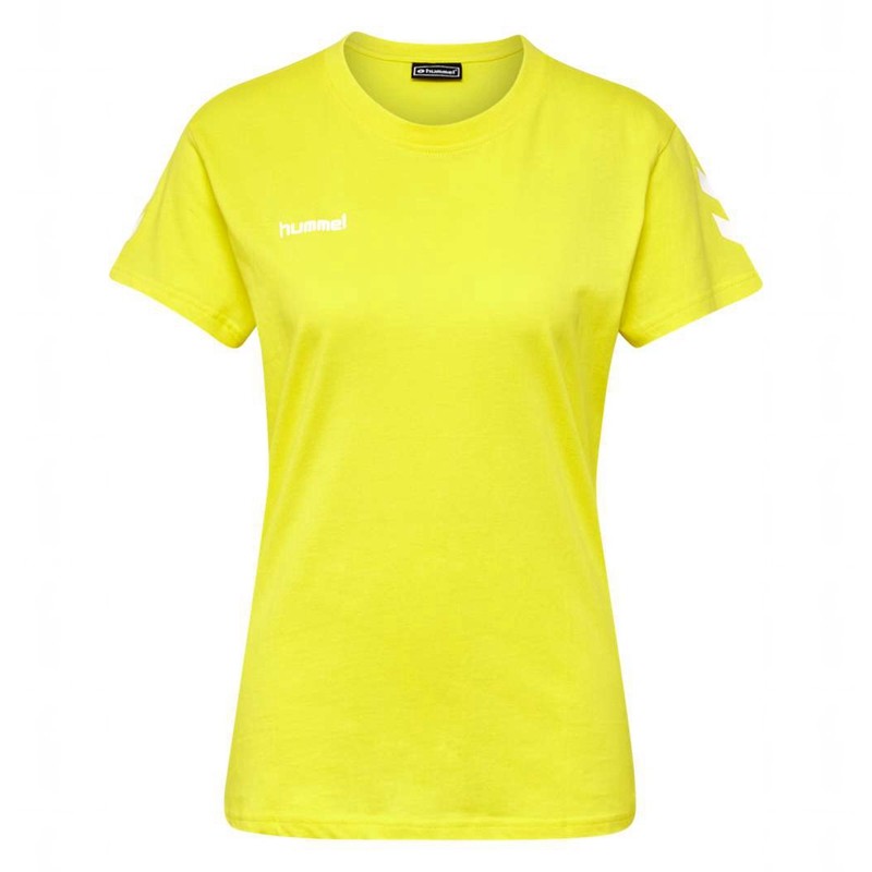 T Shirts Hummel Go Cotton S/S Femme Jaune | 460139-979