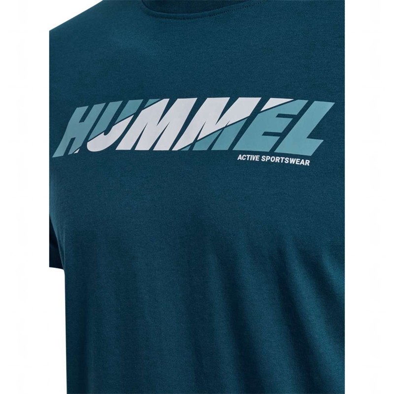 T Shirts Hummel Graphic Bold Logo Homme Bleu Marine | 346020-841