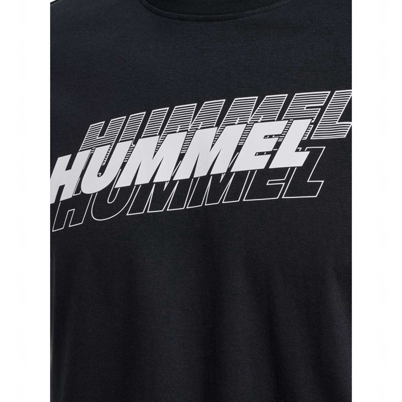 T Shirts Hummel Graphic Triple Logo Cotton Homme Noir | 135989-960
