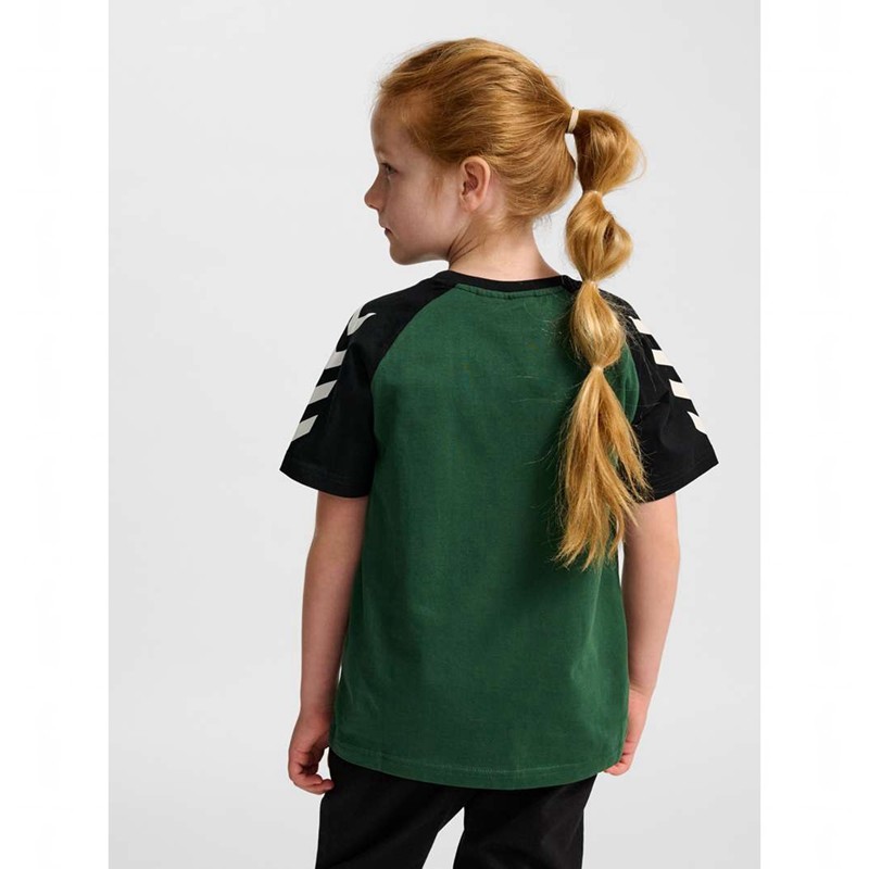 T Shirts Hummel Jr Logo S/S Enfant Vert | 201692-540
