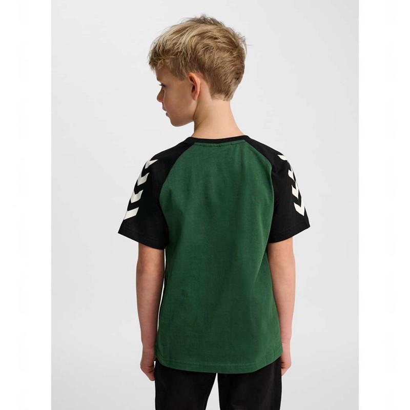 T Shirts Hummel Jr Logo S/S Enfant Vert | 201692-540
