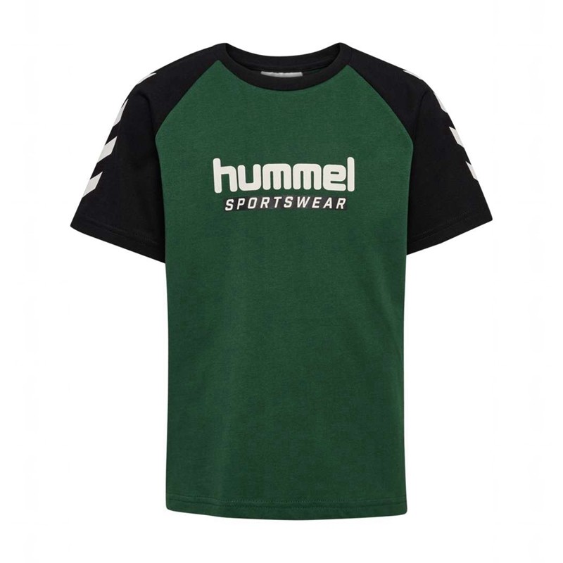 T Shirts Hummel Jr Logo S/S Enfant Vert | 201692-540