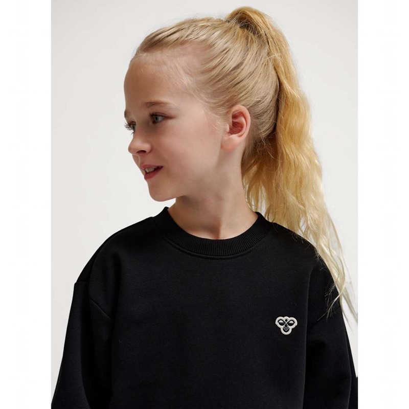 T Shirts Hummel Jr Loose Crewneck Bee Enfant Noir | 026679-748