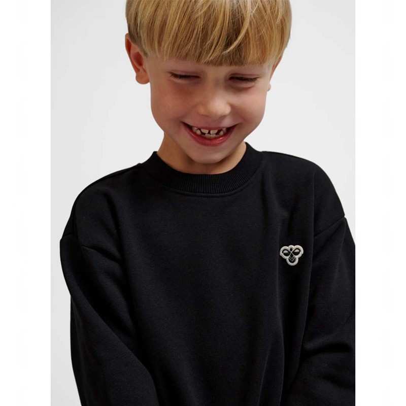 T Shirts Hummel Jr Loose Crewneck Bee Enfant Noir | 026679-748