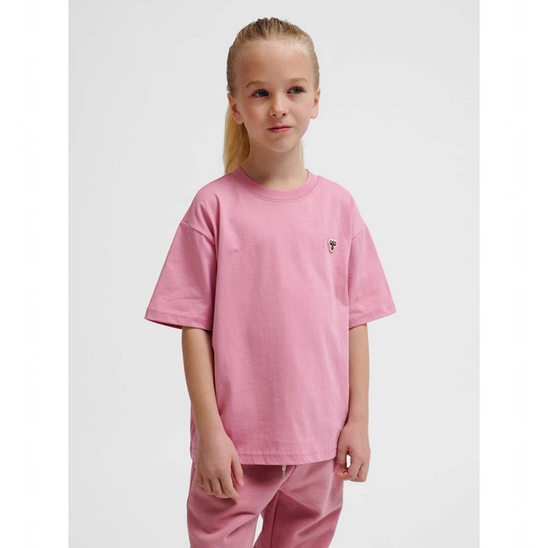 T Shirts Hummel Jr Loose S/S Bee Enfant Rose | 655968-286