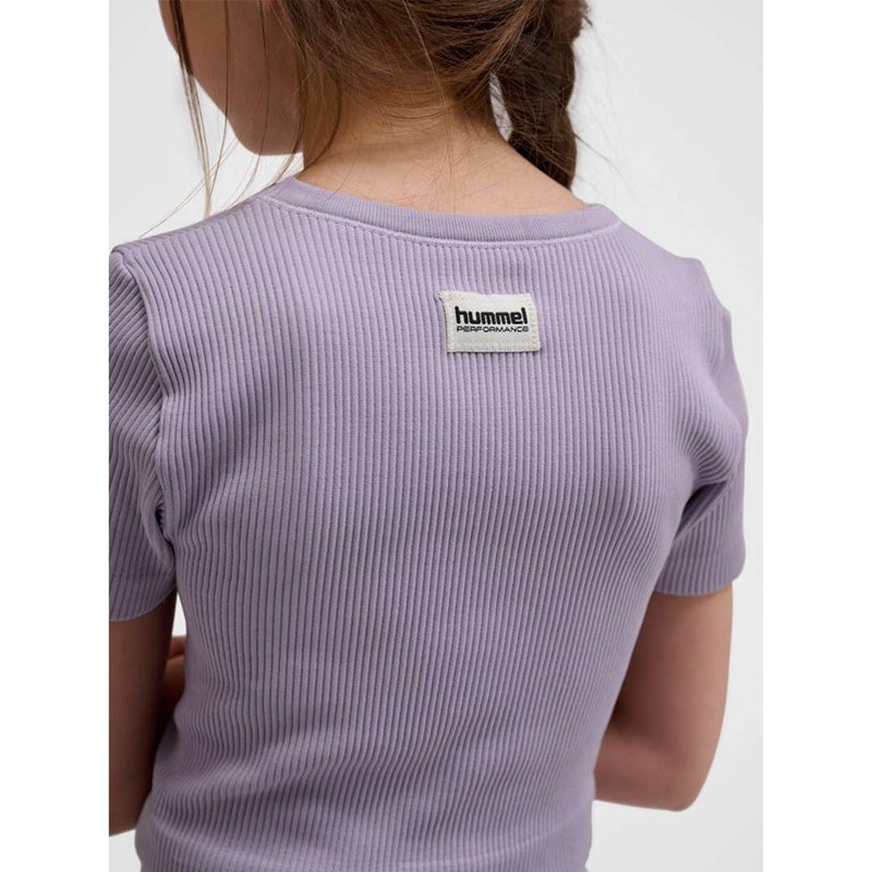 T Shirts Hummel Jr Seamless Rib S/S Enfant Lavande | 223947-341