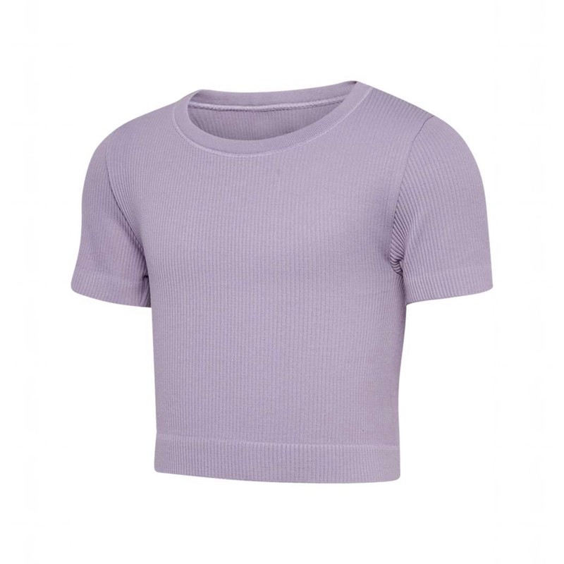 T Shirts Hummel Jr Seamless Rib S/S Enfant Lavande | 223947-341
