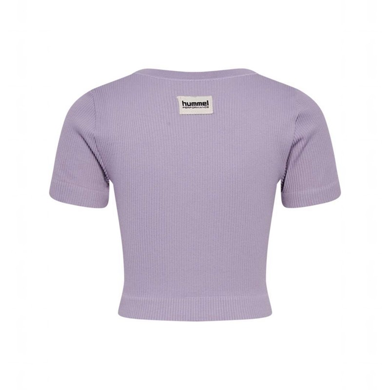 T Shirts Hummel Jr Seamless Rib S/S Enfant Lavande | 223947-341