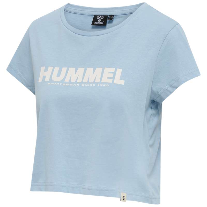 T Shirts Hummel Legacy Cropped Femme Bleu | 318302-272