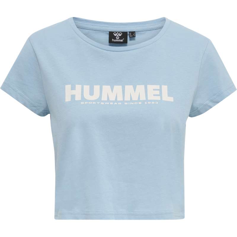 T Shirts Hummel Legacy Cropped Femme Bleu | 318302-272
