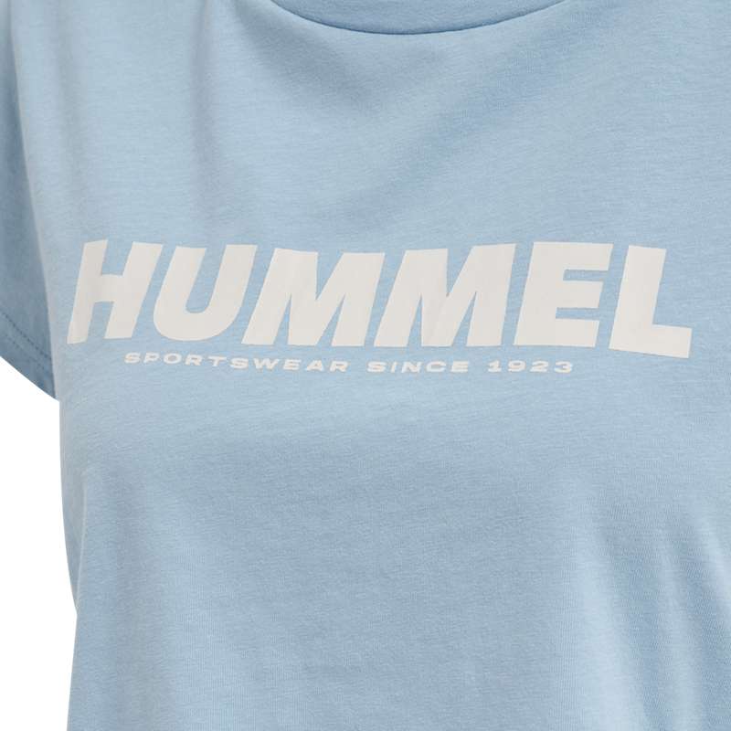 T Shirts Hummel Legacy Cropped Femme Bleu | 318302-272