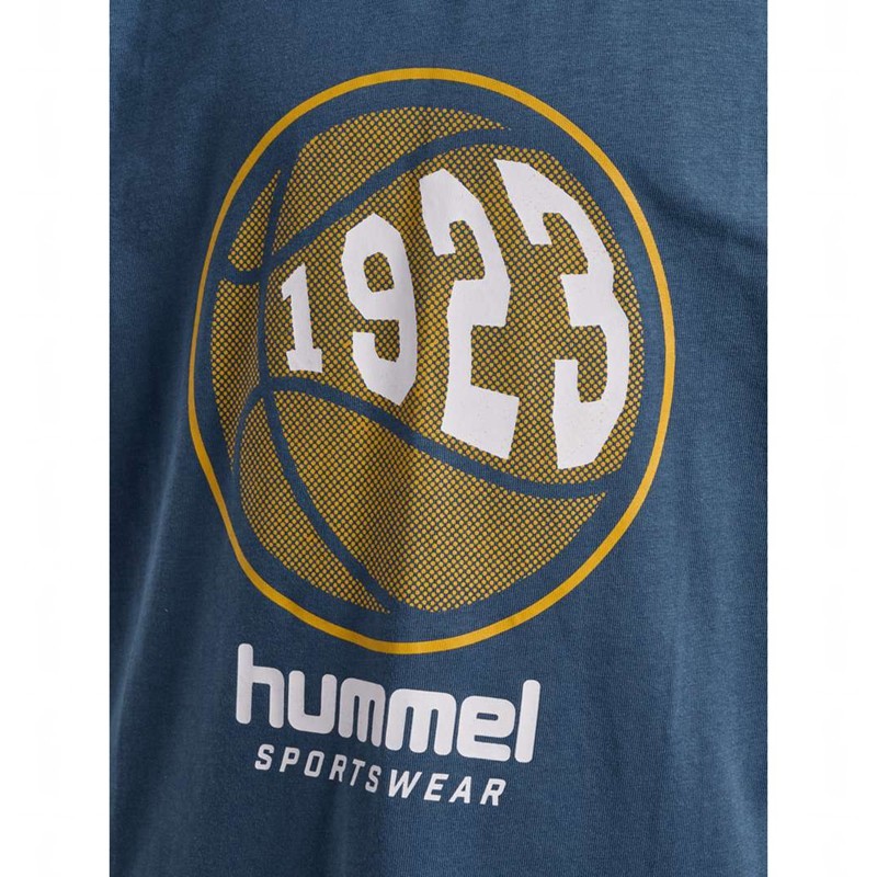 T Shirts Hummel Leo S/S Enfant Bleu | 060686-170