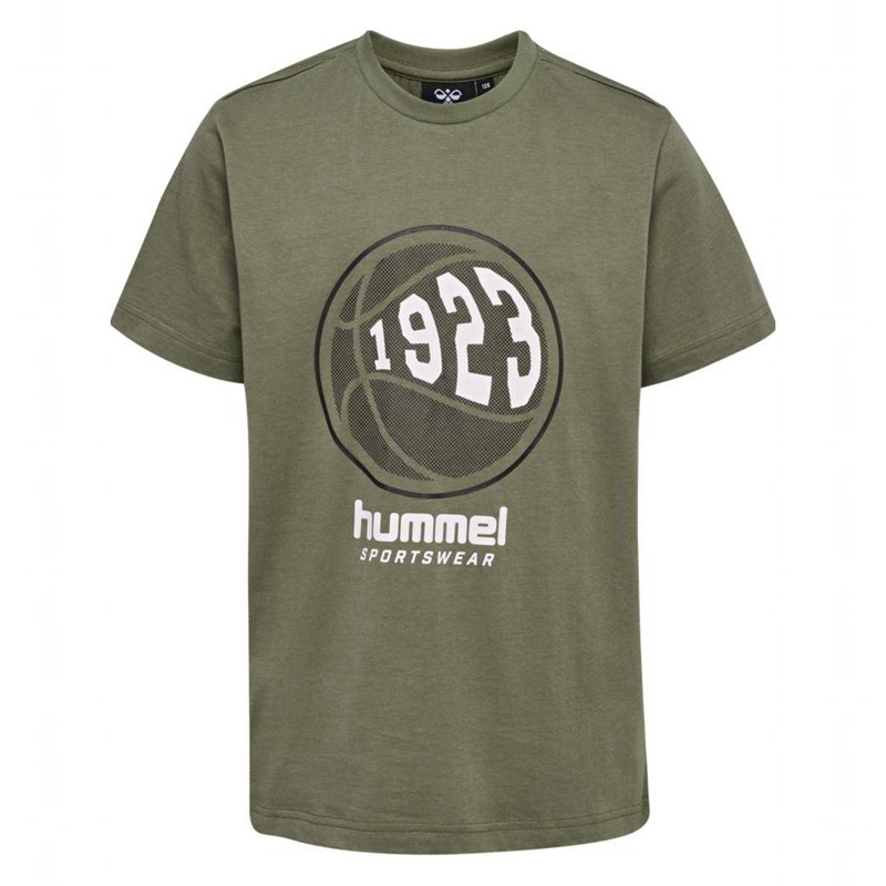 T Shirts Hummel Leo S/S Enfant Vert Olive | 877082-861