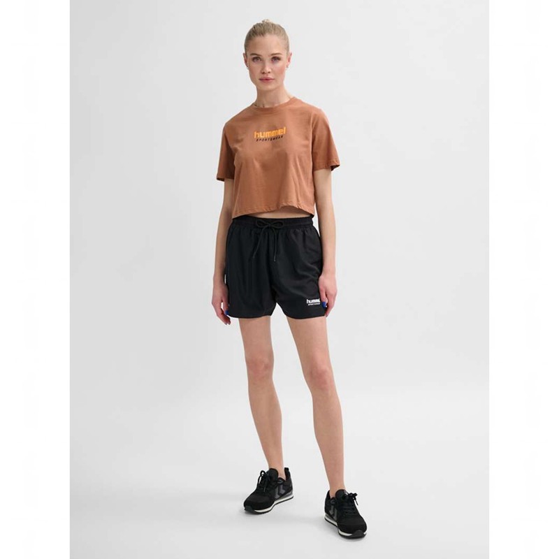 T Shirts Hummel Lgc Malu Cropped Femme Marron | 218217-203