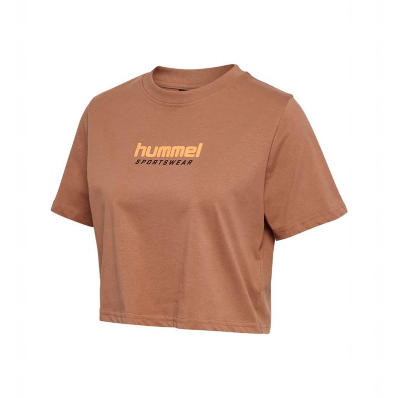 T Shirts Hummel Lgc Malu Cropped Femme Marron | 218217-203