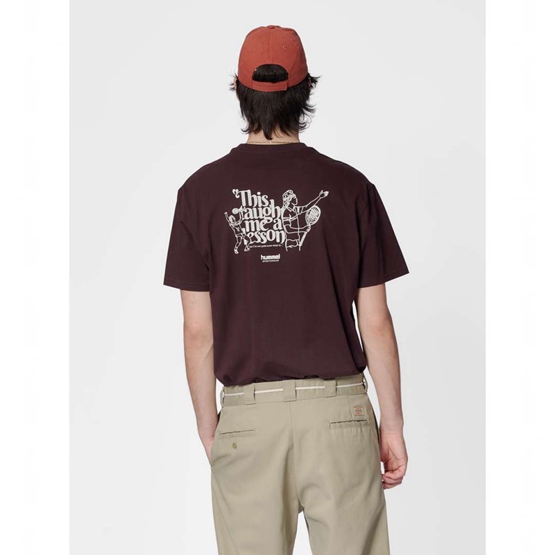 T Shirts Hummel Loose S/S Lesson Homme Chocolat | 266790-491