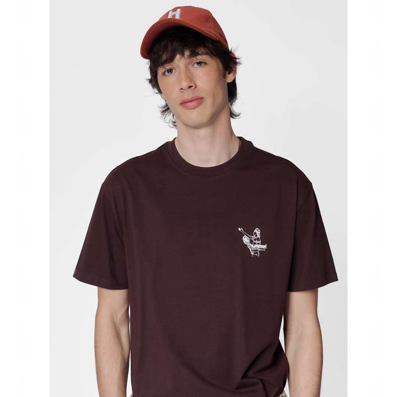 T Shirts Hummel Loose S/S Lesson Homme Chocolat | 266790-491