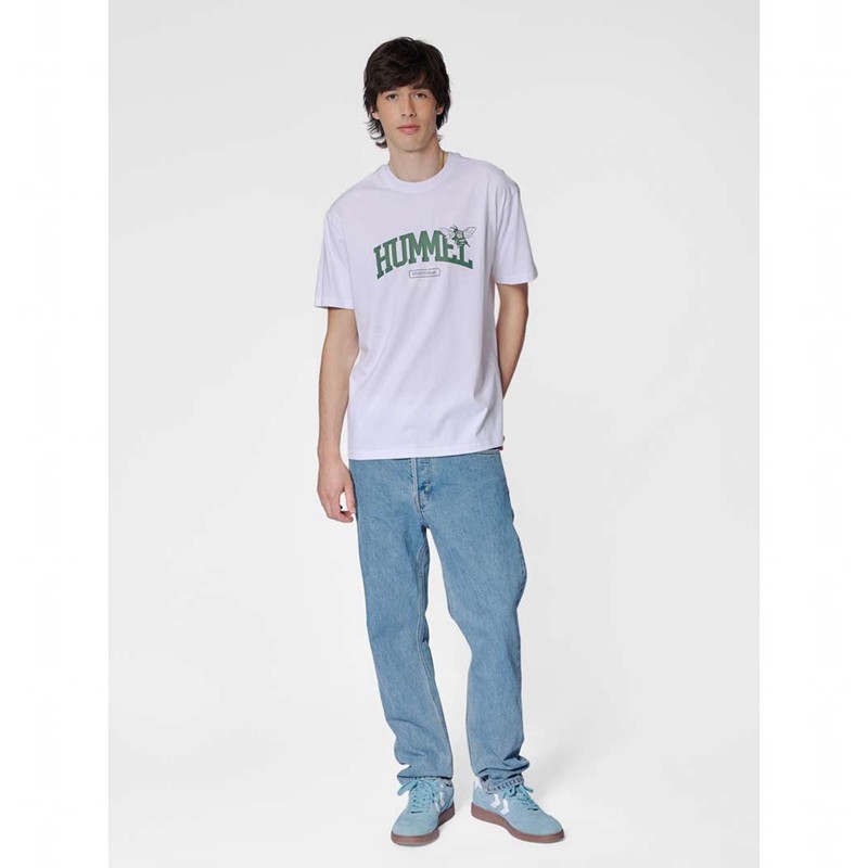 T Shirts Hummel Loose S/S University Bee Homme Blanche | 492016-221