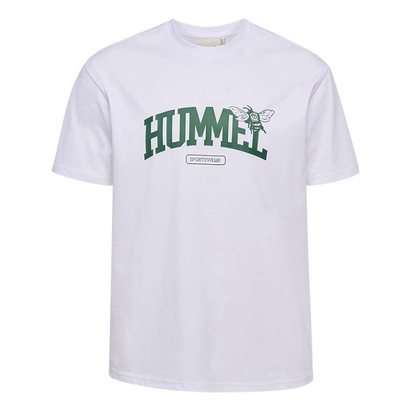 T Shirts Hummel Loose S/S University Bee Homme Blanche | 492016-221