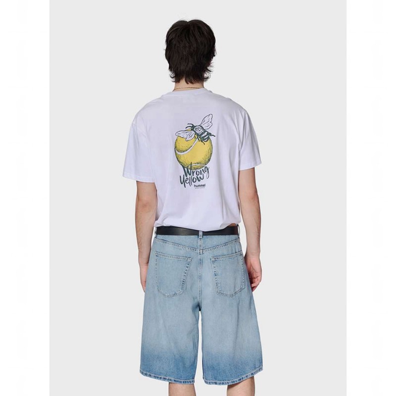 T Shirts Hummel Loose S/S Wrong Yellow Homme Lavande | 446631-433