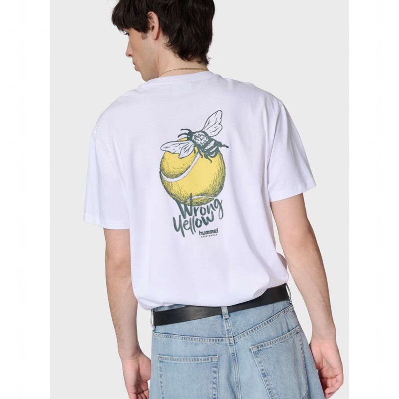 T Shirts Hummel Loose S/S Wrong Yellow Homme Lavande | 446631-433
