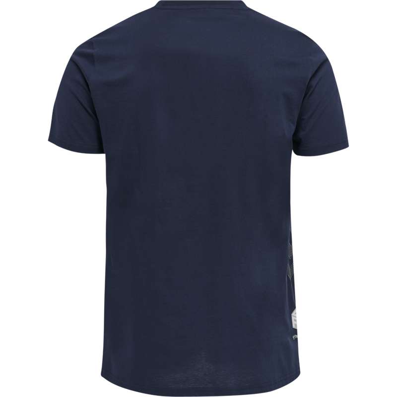 T Shirts Hummel Move Grid Cotton S/S Homme Bleu Marine | 593716-565