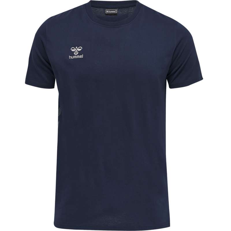 T Shirts Hummel Move Grid Cotton S/S Homme Bleu Marine | 593716-565