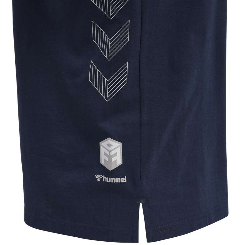 T Shirts Hummel Move Grid Cotton S/S Homme Bleu Marine | 593716-565