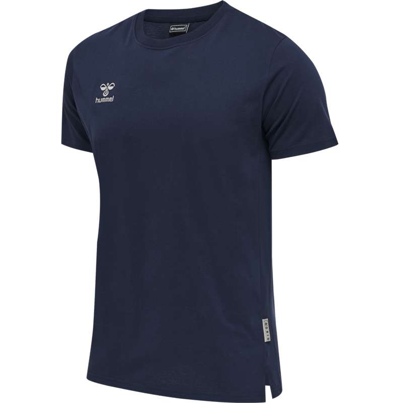 T Shirts Hummel Move Grid Cotton S/S Homme Bleu Marine | 593716-565