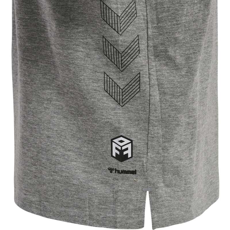 T Shirts Hummel Move Grid Cotton S/S Kid Enfant Grise | 669017-351