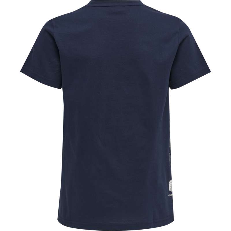 T Shirts Hummel Move Grid Cotton S/S Kid Enfant Bleu Marine | 027174-819